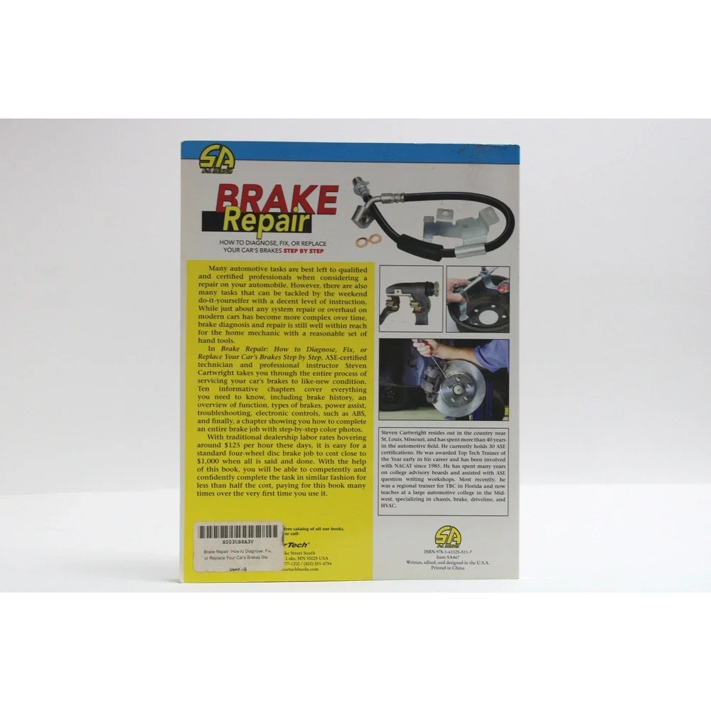 SA‎ Brake Repair How To Diagnose Fix Replace Cars Brakes Step By Step Book